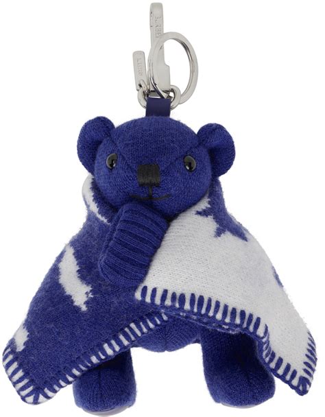 burberry bear keychain blue